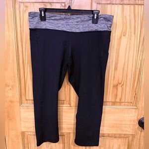Champion Duo Dry Heathered Black and Gray Leggings